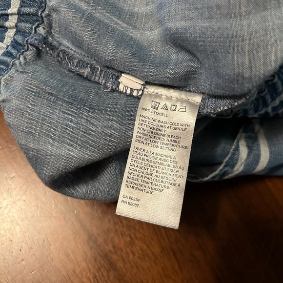 Pure Navy XL wide leg blue stripe pants 100% Lyocell - Picture 5 of 6